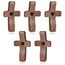 Jevuoyee 5pcs Walnussholz Taschenkreuz, kleines Holzkreuz Mein Herz Ermutigung Geschenk, Fingerspitzen-Stressabbau Geschenk, Weihnachtsgeschenk zum Beten, Greifen, Festhalten (schwarz)