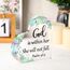 Christliche Geschenke für Frauen, inspirierend, religiöse Geschenke für Sie, Bibelvers, Schreibtisch-Dekoration, Gott ist innerhalb ihrer Sie wird nicht fallen, Acryl, Freund, Kollegen (Sukkulent)
