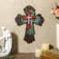 Wandkreuz Bauernhaus Holzkreuz Dekorativ Holz Wandkreuz Hängend Rustikales Holzkreuz Wanddekor Holz Spirituelle Kunst Skulptur für Zuhause Religiöse Innen- und Außenbereich