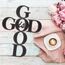Vivegate God is Good Metal Signs Decor, Black Metal Cross God is Good Sign Wall Decor Religious Kitchen Decor Wall Crosses for Home Decor