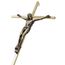horsemen Kruzifix Wandkreuz - Metall schlanke Wandkreuze für Zuhause und katholisches Geschenk - 25,4 cm - glänzend gold