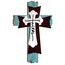 Christliches Wandkreuz dekoratives HolzWandkreuz zum Aufhängen, rustikal, mehrlagig, verwitterte Holzoptik, spirituelle Kunstskulptur, Bauernhaus, spirituelle Kunst für Zuhause, religiös, drinnen