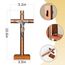KUXBET Kruzifix Wandkreuz 25,4 cm katholisches Holz Jesus Christus Wandbehang Kreuz für Heimdekoration – Antik Gold