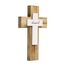 OKSQW Holzkreuz (gesegnete Holzfarbe) - Wandkreuz - Wanddekoration - Wohnzimmer