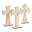 Bright Creations Holzkreuz, stehend, 18 cm, Hellbraun, 12 Stück