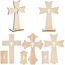 Bright Creations Holzkreuz, stehend, 18 cm, Hellbraun, 12 Stück