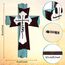 Christliches Wandkreuz dekoratives HolzWandkreuz zum Aufhängen, rustikal, mehrlagig, verwitterte Holzoptik, spirituelle Kunstskulptur, Bauernhaus, spirituelle Kunst für Zuhause, religiös, drinnen