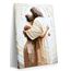 AKWISH Kunstdruck auf Leinwand, Motiv: Jesus umarmende Frau, sicher in seinen Armen, christliche Wandkunst, Heimdekoration, 30,5 x 40,6 cm, gerahmt