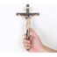 BC BUILDCLASSIC Katholisches Kruzifix-Wandkreuz, religiöse Geschenke, inspirierende Heimdekoration, Innenbereich, 25,4 cm hoch, handbemalt, Renaissance-Skulptur (vollfarbig)