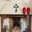 Christliches Wandkreuz dekoratives HolzWandkreuz zum Aufhängen, rustikal, mehrlagig, verwitterte Holzoptik, spirituelle Kunstskulptur, Bauernhaus, spirituelle Kunst für Zuhause, religiös, drinnen