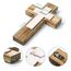 OKSQW Holzkreuz (gesegnete Holzfarbe) - Wandkreuz - Wanddekoration - Wohnzimmer