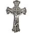 Roman St. Benedikt Mauer Kreuz Kruzifix Medaille katholisches Haus Exorzismus Relief Wandbild, 26,7 cm hoch, silberfarben, Schlafzimmer Dekoration