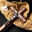 KUXBET Kruzifix Wandkreuz 25,4 cm katholisches Holz Jesus Christus Wandbehang Kreuz für Heimdekoration – Antik Gold