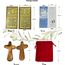 2 Handkreuze aus Olivenholz mit Geschenktüten (mit rotem oder schwarzem Samtbeutel) von Bethlehem