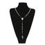 JewelryWe Schmuck Herren Edelstahl Halskette, Rosenkranz Jesus Christus Kruzifix Kreuz Kugelkette Kette, Silber 95cm, mit Geschenk Tüte