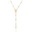 QUADRI - Elegante Rosenkranz Kette Silber 925, 18 Karat Vergoldet 1 Mikron - Kreuz Kette Mit Medaille der Jungfrau Maria - Rosenkranz Silber 925 Länge 48 Mit 7.50 cm Anhänger