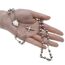 JewelryWe Schmuck Herren Edelstahl Halskette, Rosenkranz Jesus Christus Kruzifix Kreuz Kugelkette Kette, Silber 95cm, mit Geschenk Tüte