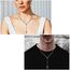 JewelryWe Schmuck Herren Edelstahl Halskette, Rosenkranz Jesus Christus Kruzifix Kreuz Kugelkette Kette, Silber 6mm Breit 75.5cm