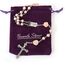 Nazareth Store Katholische rosa Perle Perlen Rosenkranz Halskette 6pcs Unsere Rose Lourdes Medaille & Kreuz NS