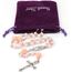 Nazareth Store Katholische rosa Perle Perlen Rosenkranz Halskette 6pcs Unsere Rose Lourdes Medaille & Kreuz NS