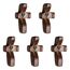 Holzkreuz, Fidget-Kreuz, Taschengebetskreuz, Geschenke für Menschen mit Depressionen/Angstzuständen (schwarz, 5 Stück)