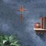 GFRGFH Kruzifix Wandkreuz, Handgefertigte katholische Kreuze mit Holz-Rosenkranz, Holz-Kruzifix für Wand, Jesus christliches Wandbehang-Kreuz für Heimdekoration, 20,3 cm