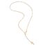 Miabella 18 Karat Gold über Sterling Silber italienischen Rosenkranz Bead Kreuz Y Halskette Kette für Frauen Männer, 20 Zoll