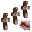 Atlodas Kreuz Mein Herz, Ermutigungsgeschenk, Linderung von Angstgefühlen Komfort zum Umklammern, Festhalten und Beten, Holzkreuz Zappeln, Taschen-Olivenholz-Kreuze, religiöses Geschenk für Kinder und