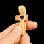 Yookin Kreuz mein Herz | Ermutigungsgeschenk Holzkreuz Fingerspitze Stressabbau Geschenke Tasche kleines Kreuz Weihnachtsgeschenk Handheld Holzkreuz (Olivgrün, 3 Stück)