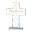 YWHL 30 Years Anniversary Cross Gifts for Him Her, 30th Wedding Anniversary Meaningful Gifts for Couples, Glass Cross Keepsake with Steanding Base, 30 Years of Marriage Gift