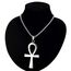 Flongo Frauen Kreuz Kette Männer Anhänger Rosenkranz ägyptisch Ankh Kreuz Halskette Silber Jahrgang Damen Herren-Accessoires