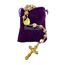 Nazareth Store Katholische Rosa Kristall Perlen Gold Rosenkranz Blumen Perlen Halskette Holy Mary Herz Medaillon Medaille & Kreuz Religiöses Amulett für Frauen