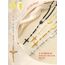 FaithHeart Rosenkranzkette Gold Rosenkranz Kreuz Kette Damen Herren Erzengel Michael Medaille Halskette Gebetskette Weiße Perlen Edelstahlkette Orthodoxes Rosary Necklace Heiliger Schmuck