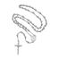 FaithHeart Rosenkranz Kette Herren Damen Kreuzkette Rosenkranzkette Auto Erzengel Michael Halskette Edelstahlkette Orthodoxes Kreuz Rosary Necklace Schutz Amulett Schmuck