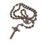 Nazareth Store Heilige Holzperlen, Rosenkranz, massive Holzperlen-Halskette und Metallglory-Perlen, katholische Medaille und Kreuz-Kruzifix, 20", Holz, Kein Edelstein