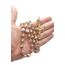 Nazareth Store Katholische Rosa Kristall Perlen Gold Rosenkranz Blumen Perlen Halskette Holy Mary Herz Medaillon Medaille & Kreuz Religiöses Amulett für Frauen