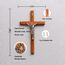 GFRGFH Kruzifix Wandkreuz, Handgefertigte katholische Kreuze mit Holz-Rosenkranz, Holz-Kruzifix für Wand, Jesus christliches Wandbehang-Kreuz für Heimdekoration, 20,3 cm
