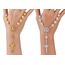 Fontee® 2 Stück Katholisches Armband für Frauen, Kreuz Armbänder Katholischer Rosenkranz Jesus Anhänger, Ostern, Thanksgiving und Weihnachten, Gold und Silber