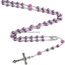 Nazareth Store Katholische Lila Perle Perlen Rosenkranz Halskette 6pcs Unsere Rose Lourdes Medaille & Kreuz NS