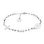 SAGA GIOIELLI® Armband Rosenkranz versilberte Kristalle Stahl Unisex, 21 centimeters, Kristall