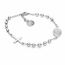 SAGA GIOIELLI® Armband für Herren und Damen, Rosenkranz, Silber, Stahl, Legierung, 5.73 cm (approximately), Legierter Stahl