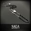 SAGA GIOIELLI® Unisex Rosenkranz Halskette mit schwarzen Kristallen aus Stahl