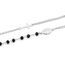 AKA Gioielli® - 925 Silber Rosenkranz Armband mit Schwarze Steine mit Jungfrau Maria und Kreuz - Armband für Damen und Herren, längenverstellbar
