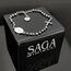 SAGA GIOIELLI® Armband Rosenkranz versilberte Kristalle Stahl Unisex, 21 centimeters, Kristall