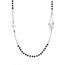 SAGA GIOIELLI® Unisex Rosenkranz Halskette mit schwarzen Kristallen aus Stahl