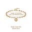 HZMAN 14K vergoldet Jungfrau Maria Rosenkranz Perlen Armband Dainty Jungfrau von Guadalupe verstellbare Link Armbänder für Damen Party Hochzeitsschmuck Geschenk