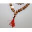 indianstore4all 8 mm Tulsi Heiliges Basilikum Japa Mala Gebetskette 108 Perlen Halskette handgeknotet. KARMA + 1 = 109. Gesegnet & energetisierte Hindu tibetisch-buddhistischen Subha Rosenkranz rot Tessel