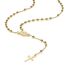 AKA Gioielli® - Rosenkranz Halskette 925 Silber 18 Karat Vergoldet mit Jungfrau Maria und Kreuz anhänger für Damen und Herren