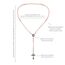Nazareth Store Pink Pearl Perlen Rosenkranz katholische Halskette mit wundersamen Medaille Kreuz Kruzifix silberfarbenen Rosenkranz in Samt Tasche