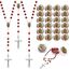 Brilucky Rosenkranz-Perlen für Taufgeschenke, 24 Pack, Metall, Kein Edelstein